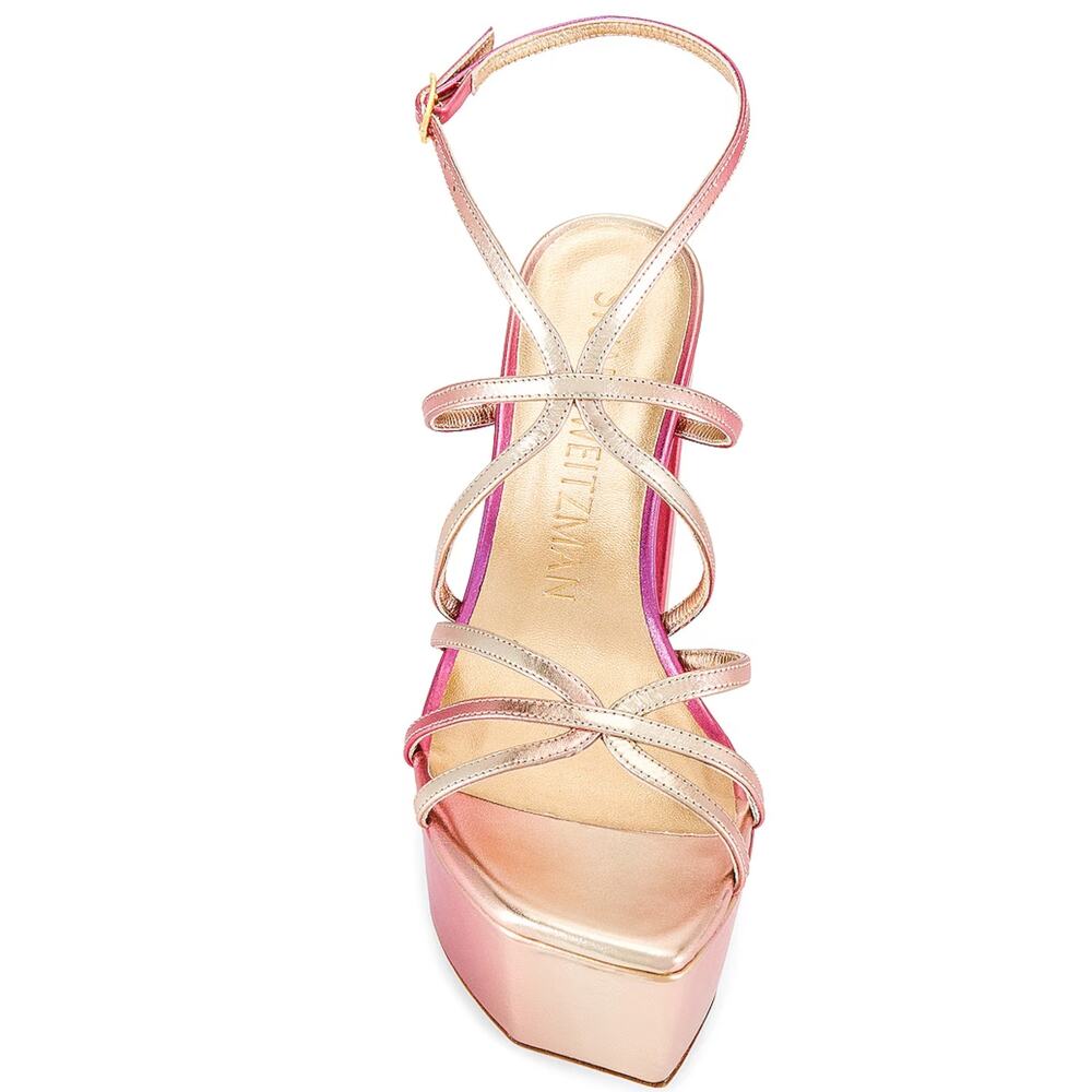 Stuart Weitzman Barelythere Squarehigh Platform S… - image 3